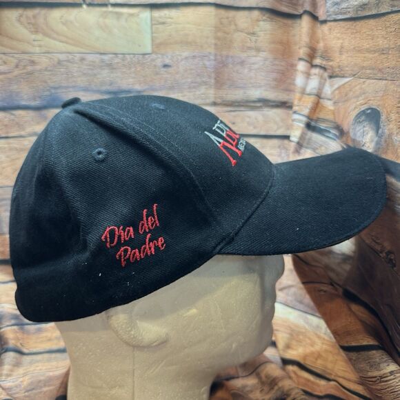 Abuelo's Mexican Food Embassy Black Red Adjustable Strapback Hat Cap Restaurant - Picture 2 of 7